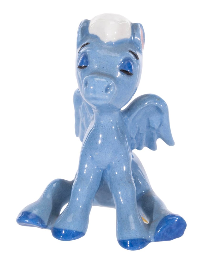 A "Fantasia" Blue Pegasus Figurine. (1 of 5)