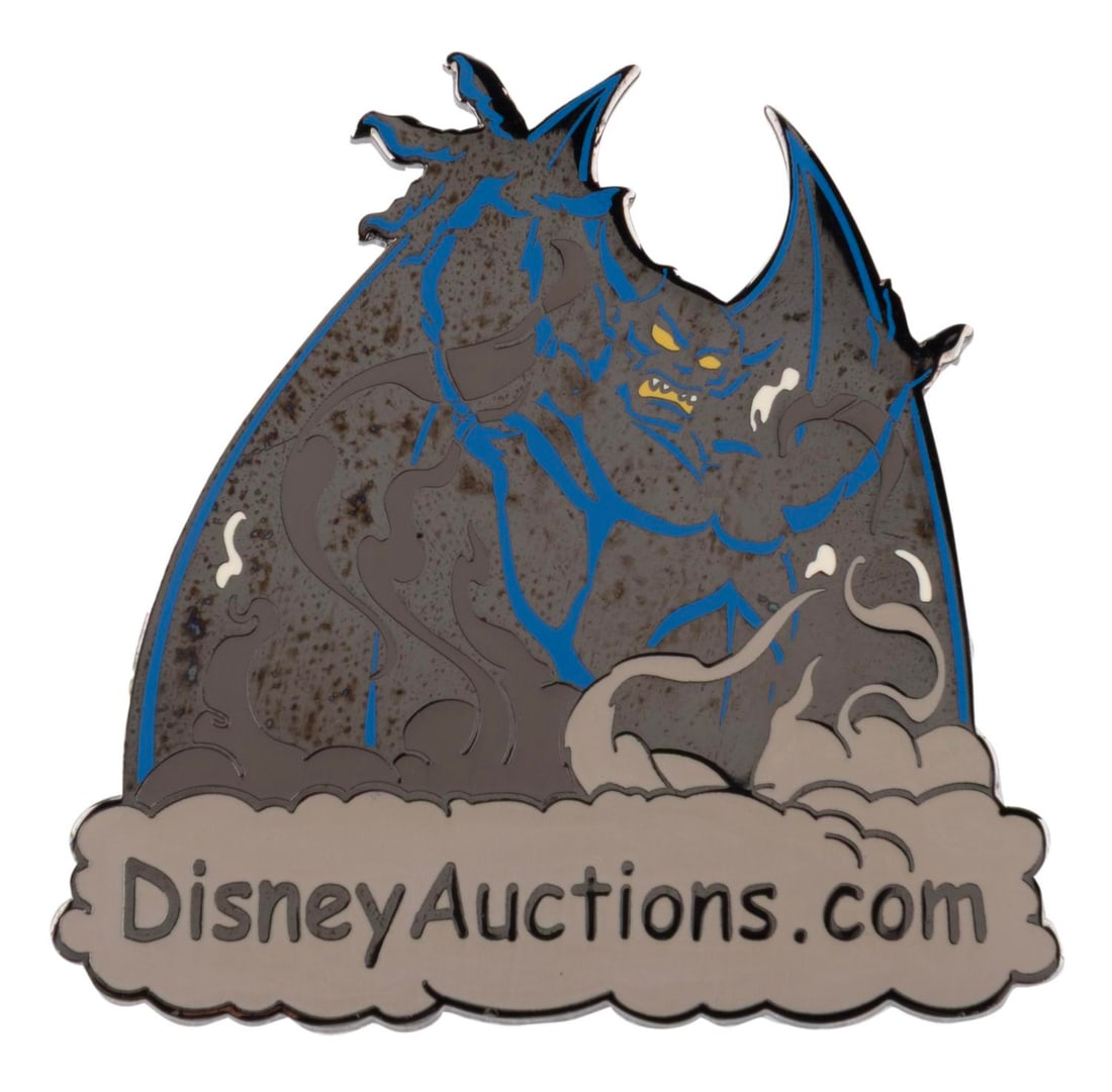 A Disney Auctions Chernabog Pin.: (Disney, 2004) A Disney Auctions Gift With Purchase pin featuring Chernabog, released in a limited edition of only 50 pieces during the "Pin-a-Palooza" event. Measuring 2" x 2", the pin is in very goo