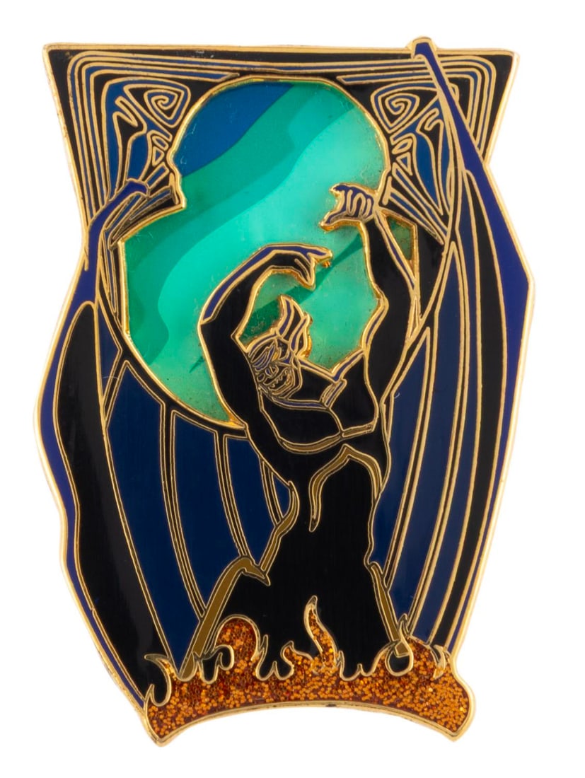 A Disneyland Paris Chernabog Limited Edition Pin.: (Disneyland Paris, 2005) A Chernabog pin from the Disneyland Paris Villains Mystery pin series released in a limited edition of 900. Numbered 227/900, the 1.75" x 1.25" pin is in fine condition.
