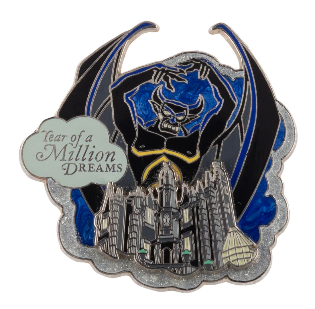 A Chernabog "Year of a Million Dreams" Pin.: (Walt Disney World, 2007) A pin on pin of Walt Disney World?s Haunted Mansion and Chernabog celebrating the Parks? "Year of a Million Dreams," released in a limited edition of 1500. The pin is in fine