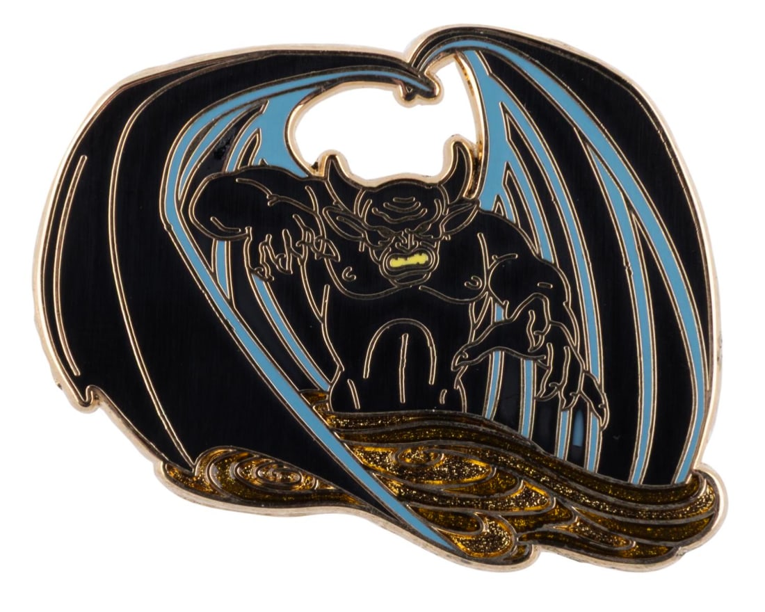 A Disney Shopping Halloween Chernabog Pin.: (Disney, 2010) A Disney Shopping Chernabog pin released as part of the Halloween 2010 Mystery Pin Set in a limited edition of 450. Measuring 1.75" x 1.5", the pin is in fine condition.
