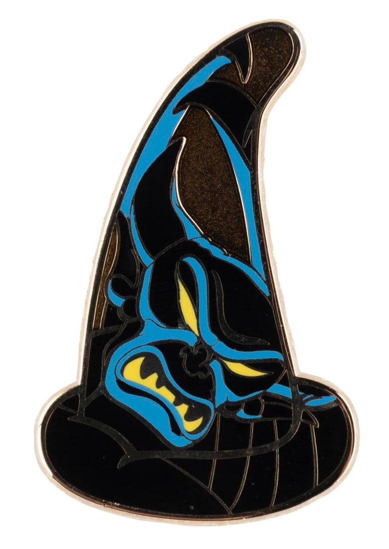 An Imagineering Exclusive Chernabog Sorcerer Hat Pin.: (WDI, 2011) A Walt Disney Imagineering-exclusive pin of Chernabog shaped as the Sorcerer?s hat, #1 in the Villains Mystery series and released in a limited edition of only 200. Measuring 2" x 1.5",