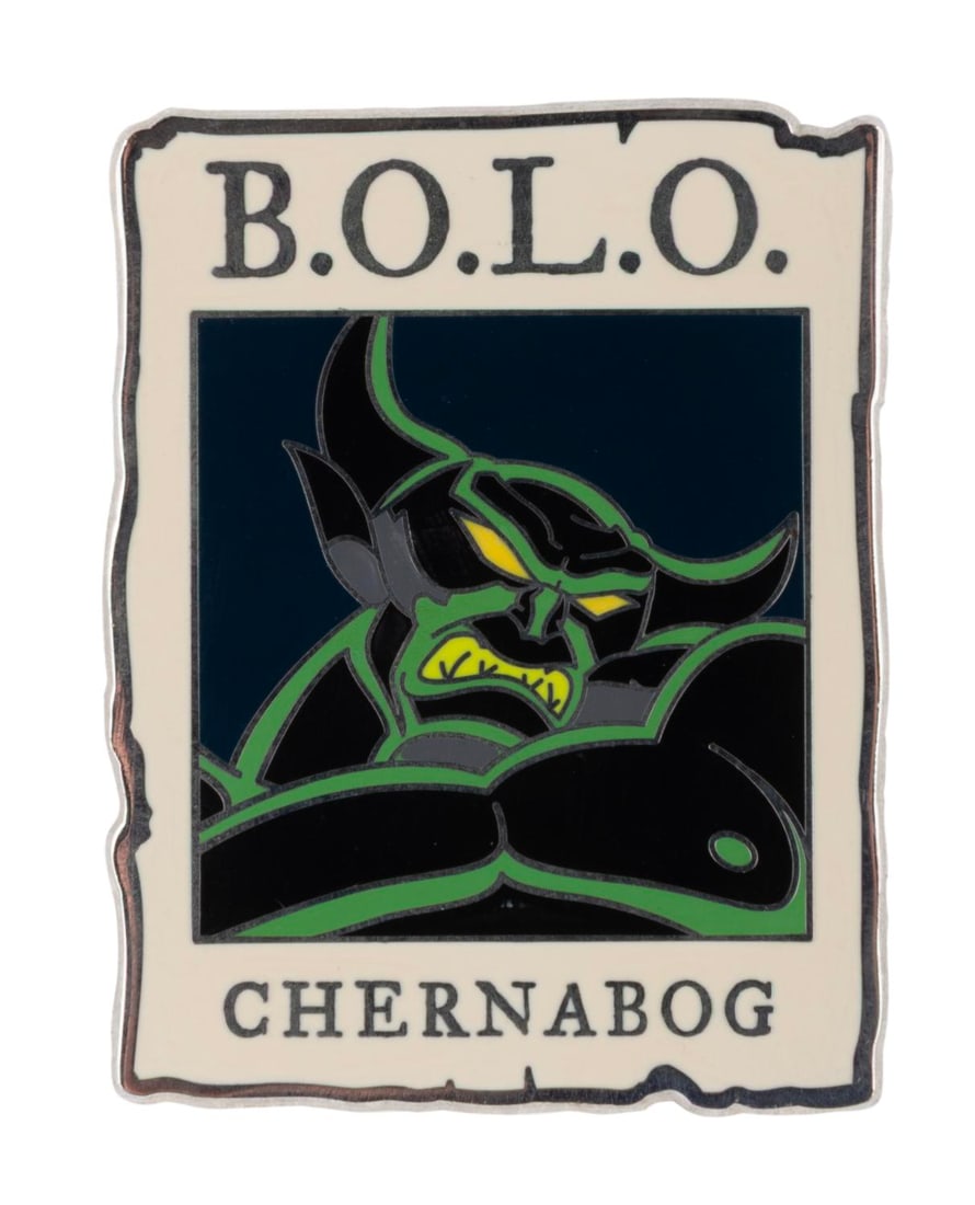 A Cast Member Chernabog B.O.L.O. Pin.: (Walt Disney World, 2013) A Cast Member Exclusive B.O.L.O (Be On the Look Out for) Mystery Set pin of Chernabog from Walt Disney World. Measuring 1.25" x 1.75" the pin is in very good condition.