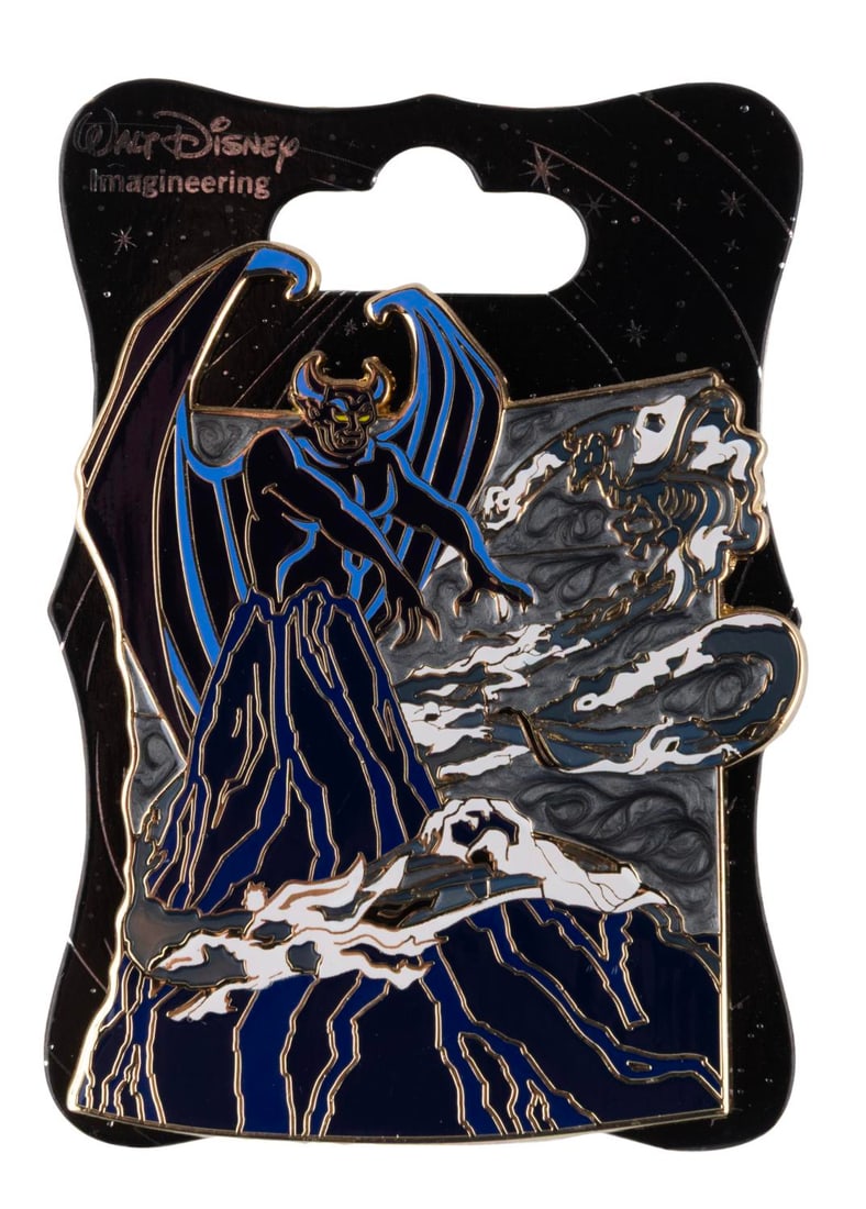 A Walt Disney Imagineering "Fantasia" Chernabog Pin.: (WDI, 2015) A Walt Disney Imagineering exclusive Chernabog pin from the Fantasia 75th Anniversary Puzzle Collection, released in a limited edition of only 250. Measuring 3" x 2.5" the pin is in fine