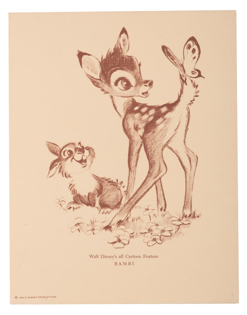 A "Bambi" Fan Card. (1 of 1)