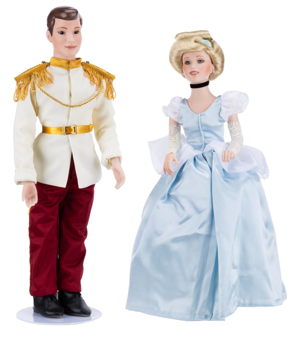 A "Cinderella" and Prince Charming Doll Set. (1 of 4)