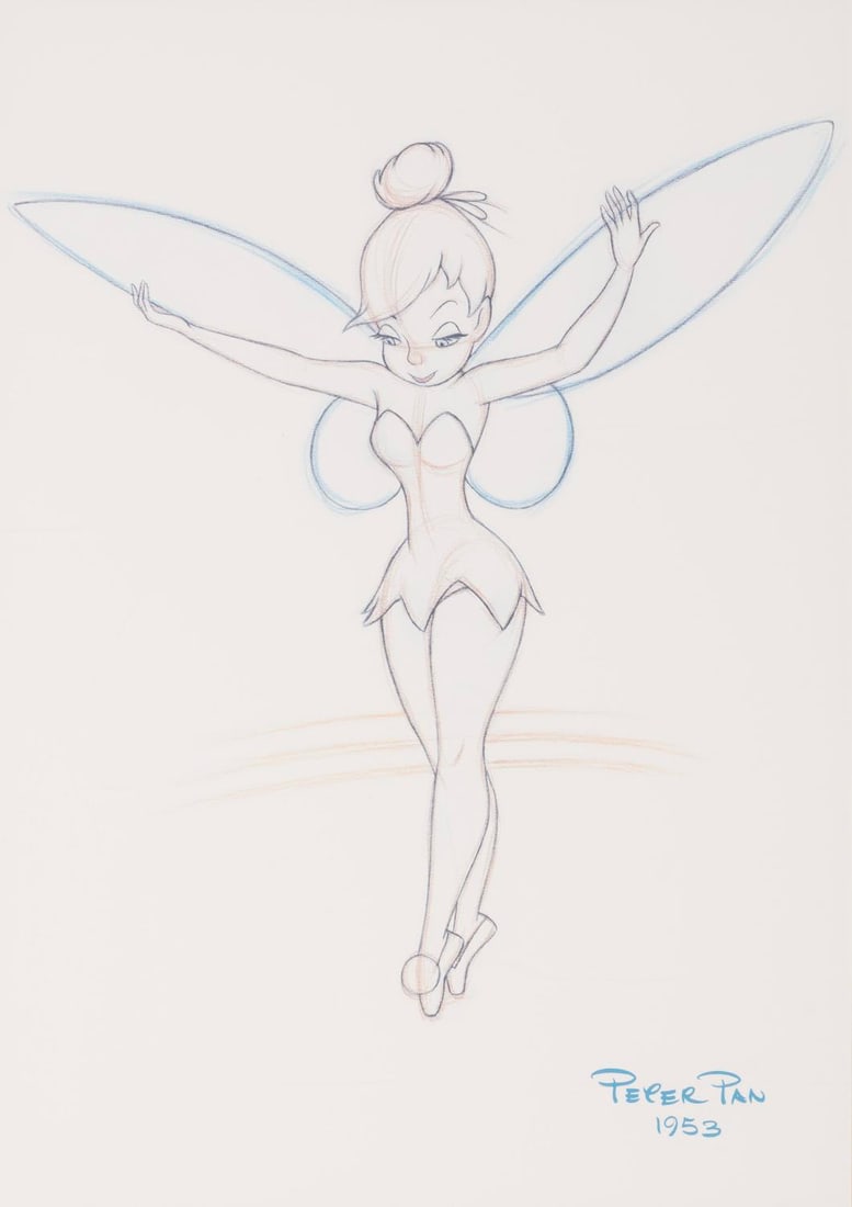 A Tinker Bell Lithograph. - 2