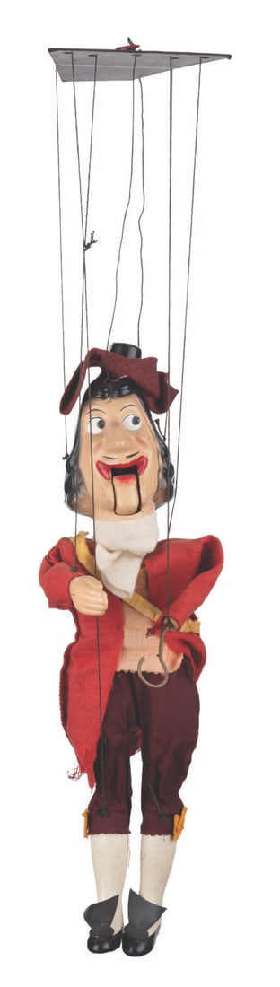 A "Peter Pan" Captain Hook Marionette Puppet. - 2