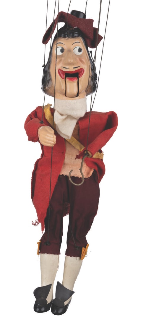 A "Peter Pan" Captain Hook Marionette Puppet. - 3