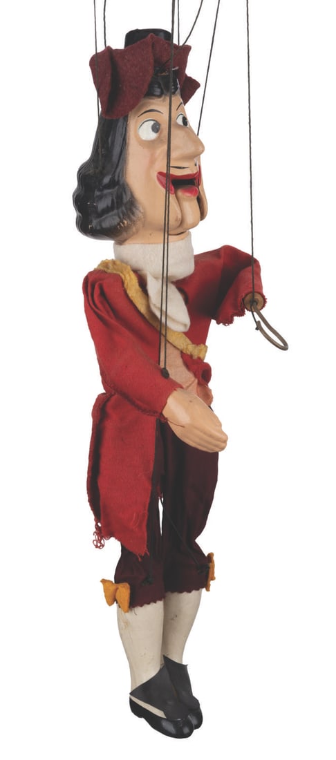 A "Peter Pan" Captain Hook Marionette Puppet. - 4