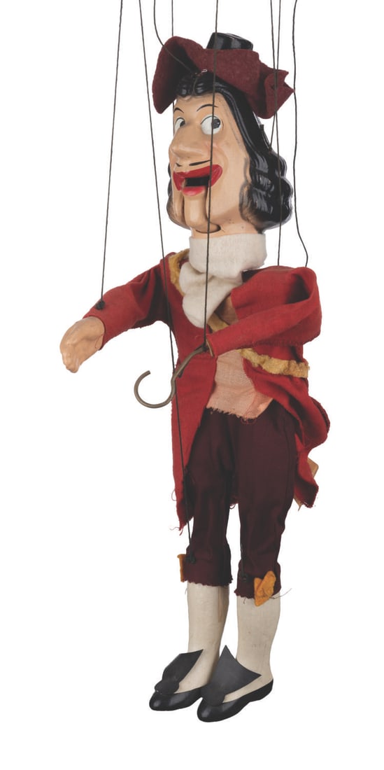 A "Peter Pan" Captain Hook Marionette Puppet. - 5