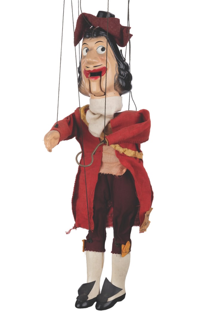 A "Peter Pan" Captain Hook Marionette Puppet. - 8