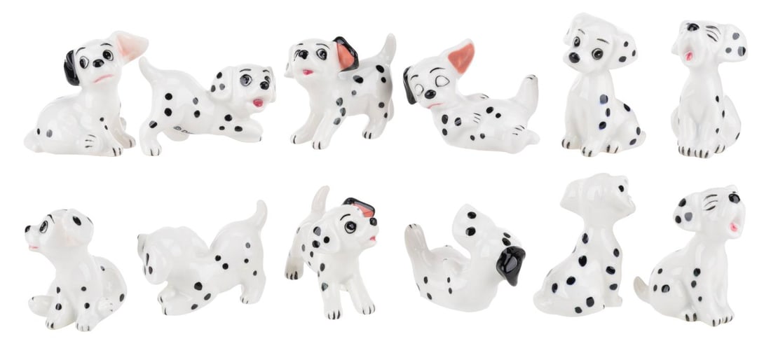 Two Sets of "One Hundred and One Dalmatians" Puppy Figurines. (1 of 3)