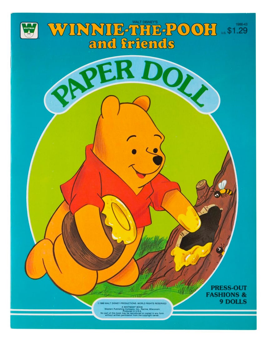 A 1980 "Winnie-The-Pooh" Paper Doll Book. (1 of 3)