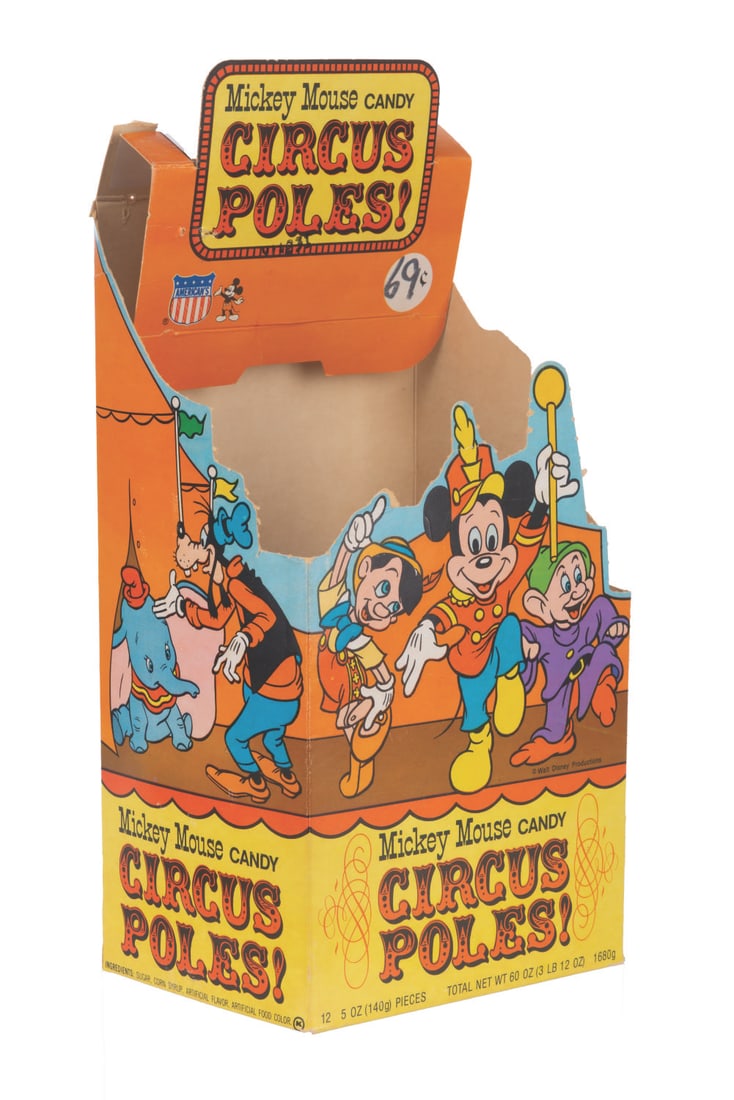 A Mickey Mouse Candy Circus Poles Display Box. - 3