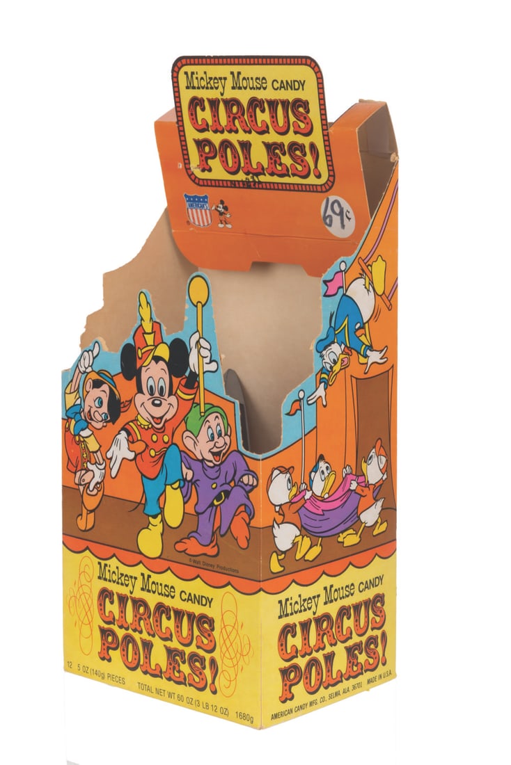 A Mickey Mouse Candy Circus Poles Display Box. - 4