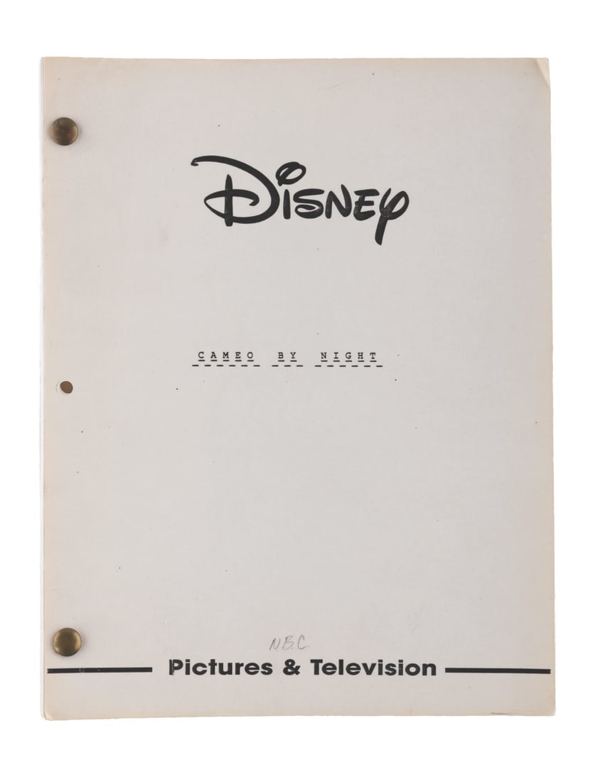 A Disney "Cameo By Night" Script by "X-Files" Producer Chris Carter.: (Disney, 1987) A script for "Cameo By Night," a TV pilot about a crime fighter that aired on NBC in 1987. The series was not picked up, but notably, the script was written by Chris Carter, who would