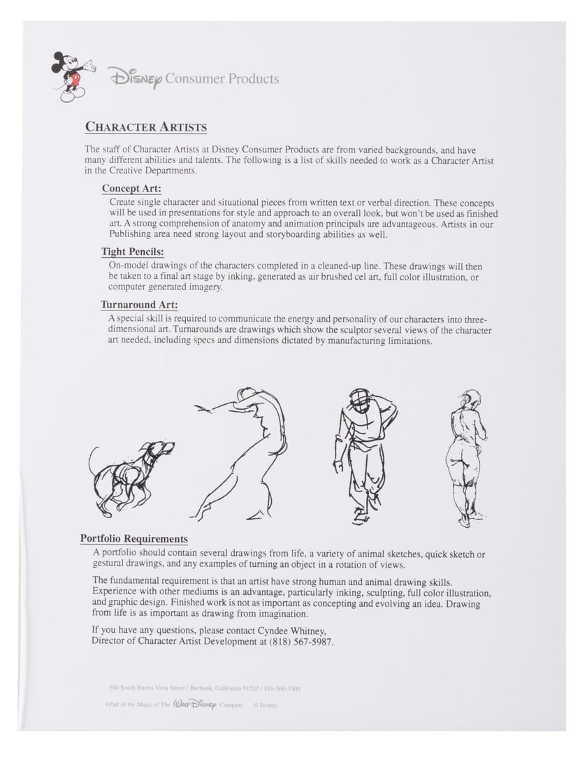 A Disney Consumer Products Potential Applicant Folder. - 3