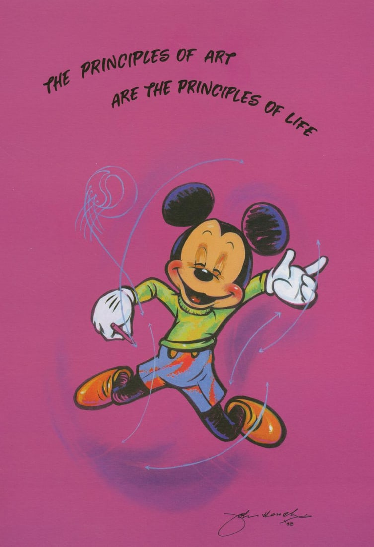 A Mickey Mouse Motivational "Principles" Print. - 2