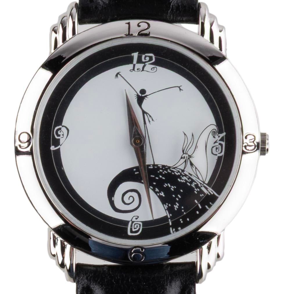 A "The Nightmare Before Christmas" Cast Exclusive Jack Watch.: (Disneyland, 1993) A "Nightmare Before Christmas" Jack Skellington watch, sold exclusively at the Disneyland Cast Member Store Company D, in a limited edition of only 750. The second hand is Zero,
