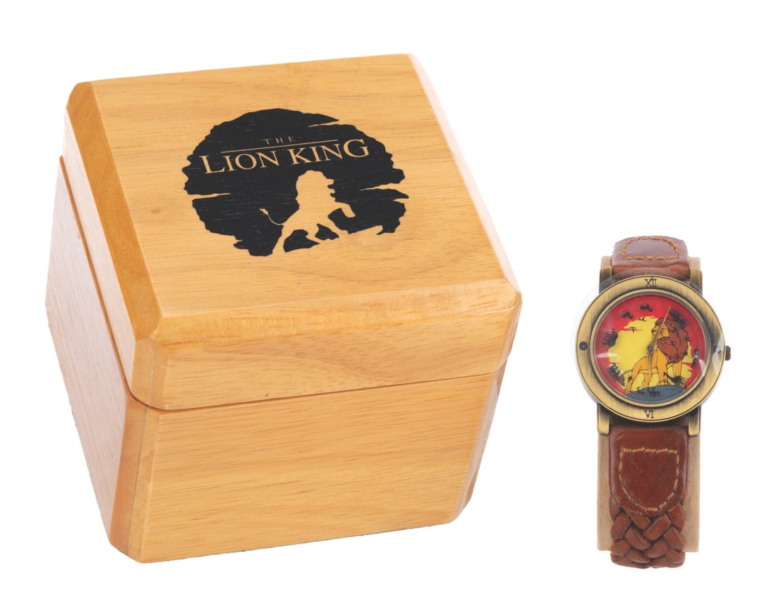 A "The Lion King" Watch in Wooden Box. (1 of 6)
