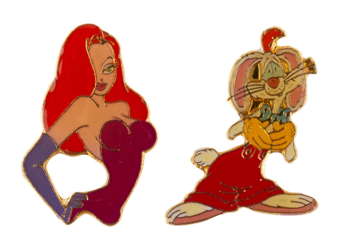 A Roger Rabbit and Jessica Pin Set. (1 of 1)