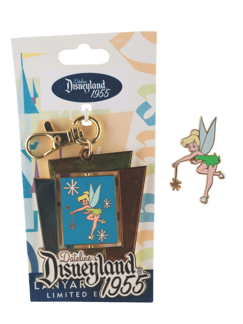 A Dateline Disneyland Tinker Bell Pin and Keychain. (1 of 4)