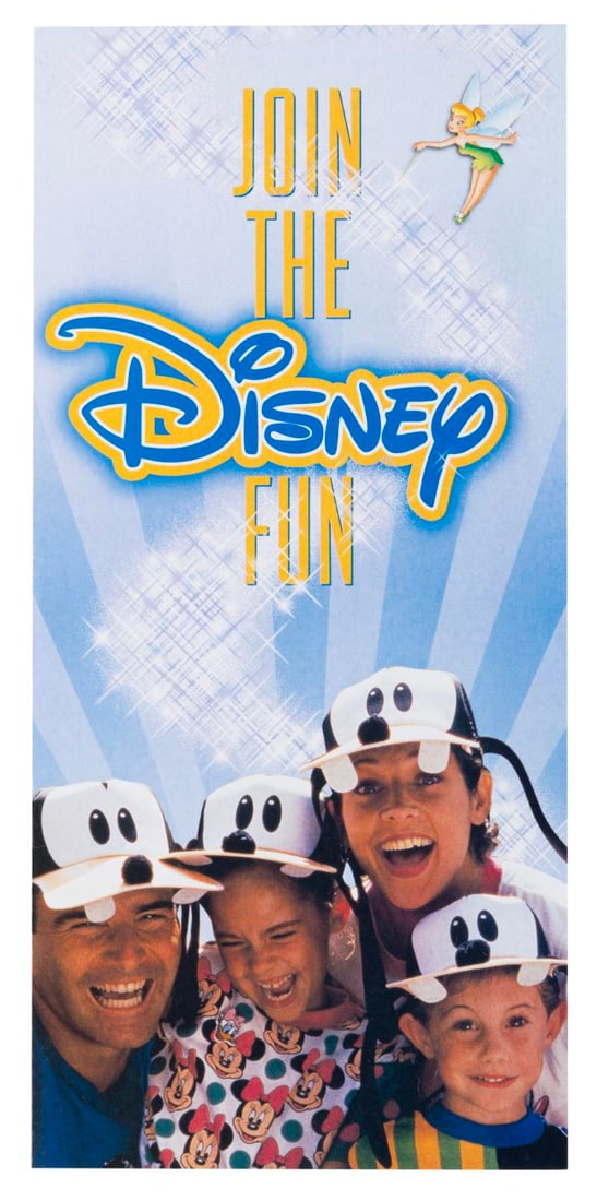 A Magic Kingdom Club Gold Card Brochure.: (Disneyland, 1999/2000) A mail-in application brochure for the Magic Kingdom Club Gold Card from the year leading up to the program?s end. The unfolded brochure details the perks of the $50