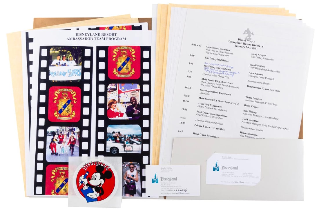 A Disneyland Ambassador Program Folder. (1 of 11)