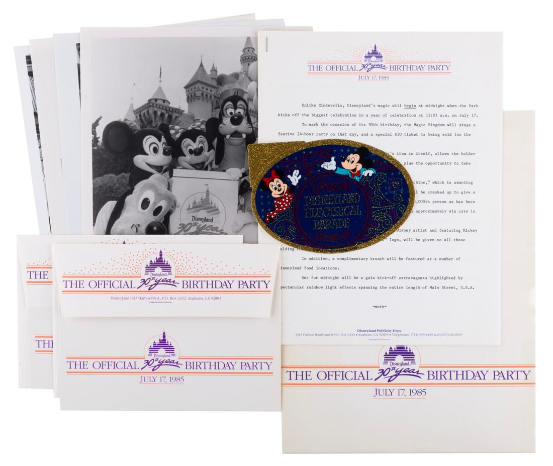 A Disneyland 30th Year Birthday Party Press Kit. (1 of 7)