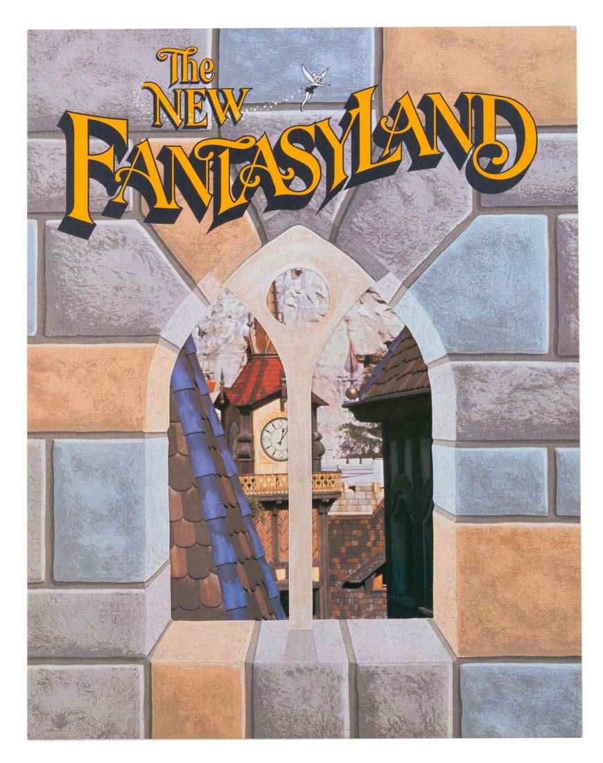 A 1983 New Fantasyland Booklet.: (Disneyland, 1983) A New Fantasyland booklet with 12-pages of facts and photos on the history of the land, and highlighting the renovations and new Pinocchio ride and Village Inn restaurant.