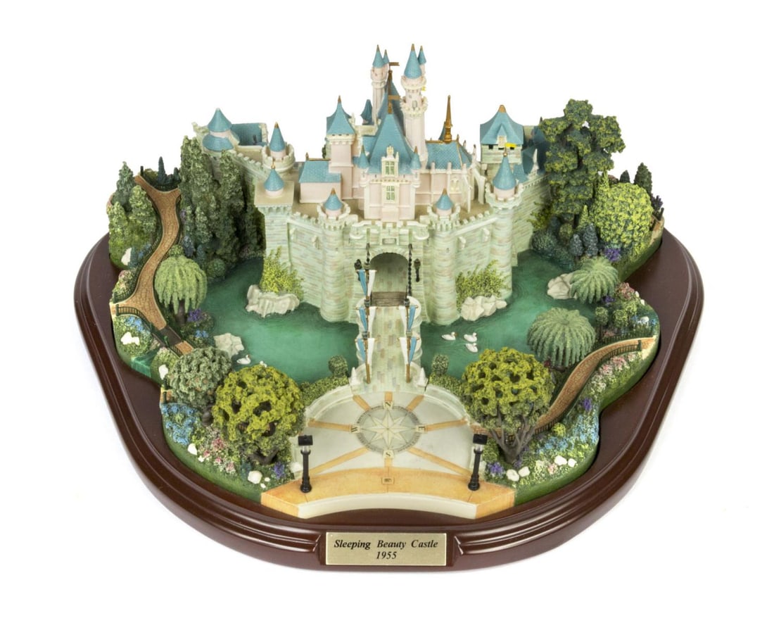 An Olszewski Sleeping Beauty Castle Model.: (Disneyland, 2002) An original scale model of Sleeping Beauty Castle created by renowned miniaturist Robert Olszewski. The Sleeping Beauty Castle model was the first piece designed by Olszewski for hi