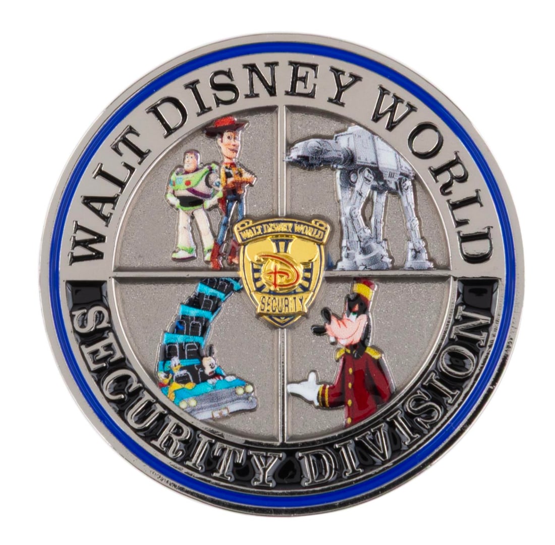 A Disney Hollywood Studios Security Challenge Coin. (1 of 2)