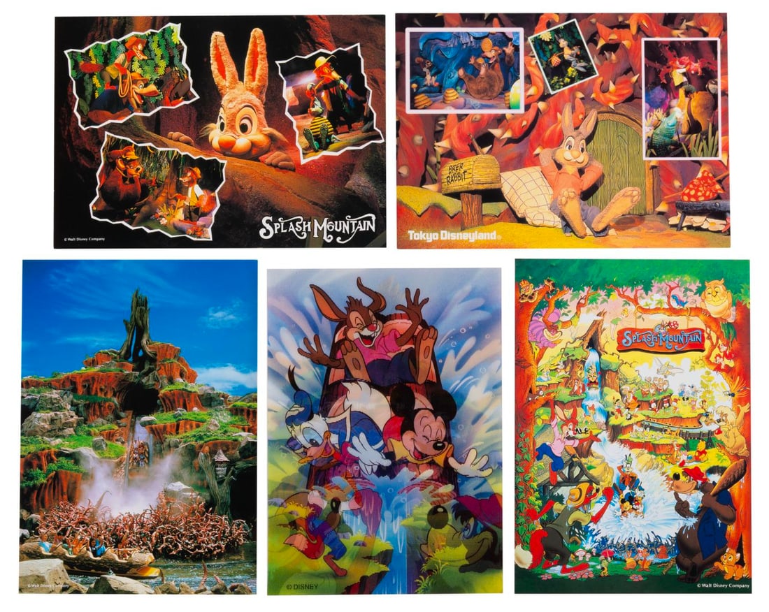 A Collection of Tokyo Disneyland Splash Mountain Postcards. (1 of 7)