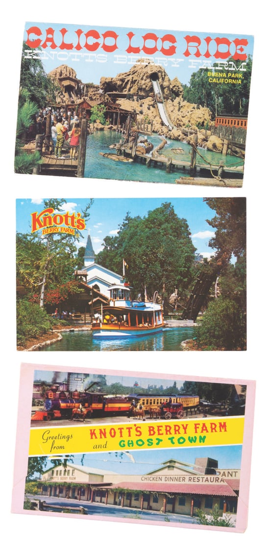 Three Knott's Berry Farm Postcards. (1 of 6)