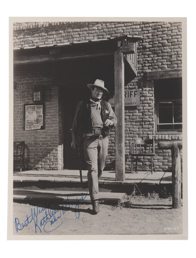 A John Wayne Signed Photograph. (1 of 2)