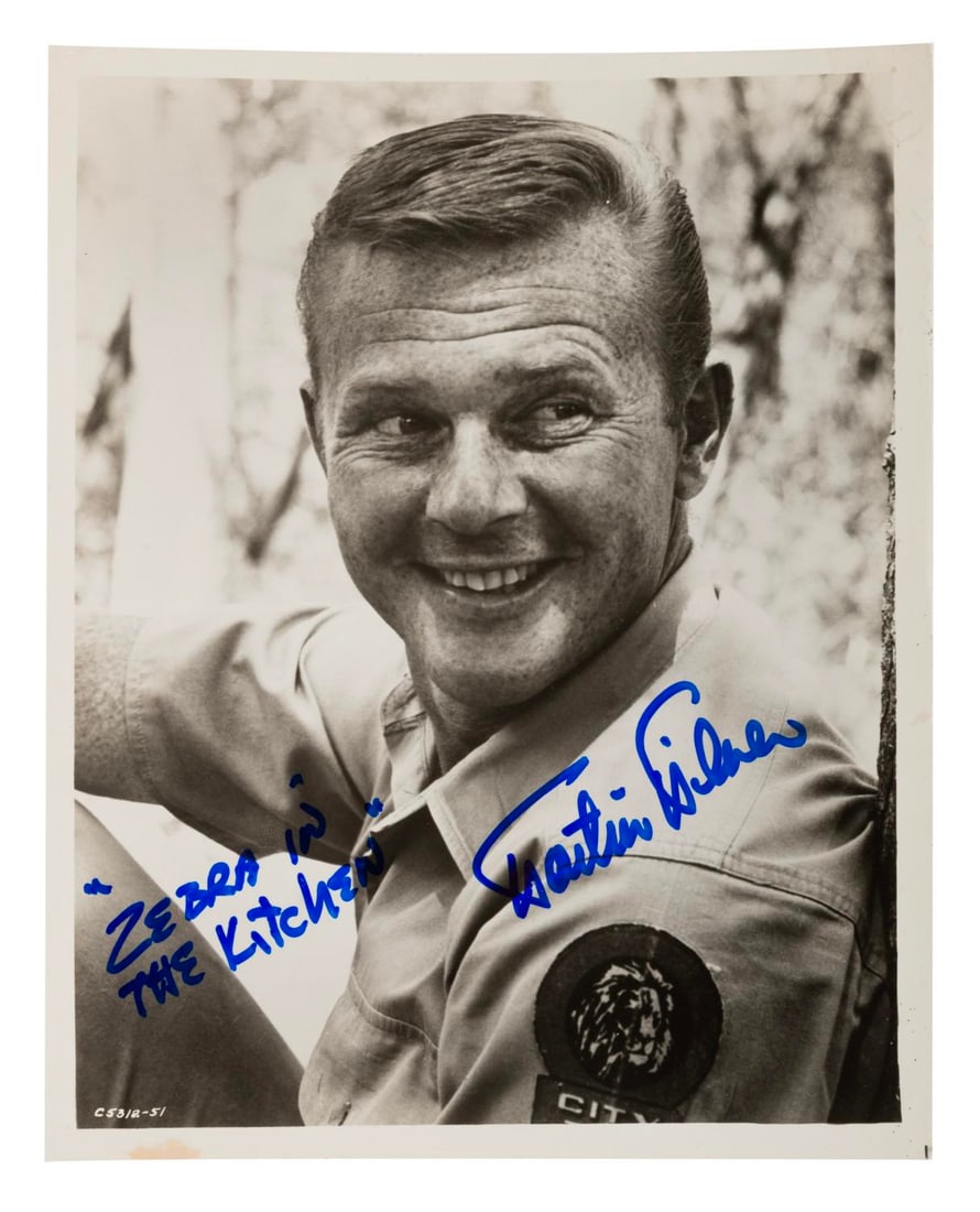 A Martin Milner Signed "Zebra in the Kitchen" Photograph. (1 of 1)