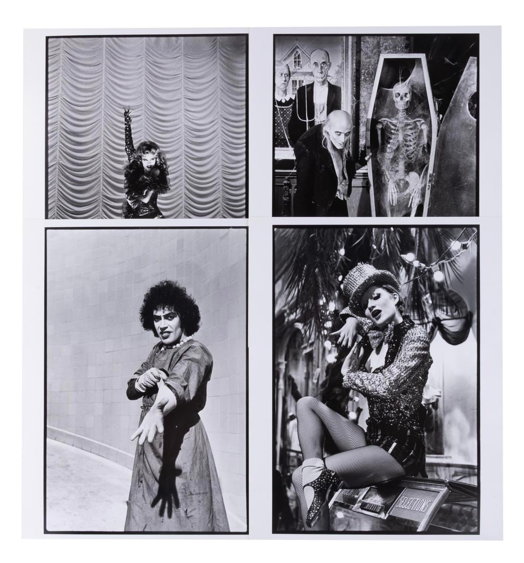 A Set of "Rocky Horror Picture Show" Character Photos.: (20th Century Fox, 1975/1990s) A rare set of four oversized character portraits from "Rocky Horror Picture Show." Printed on fiber-based paper from original production negatives, the portraits include