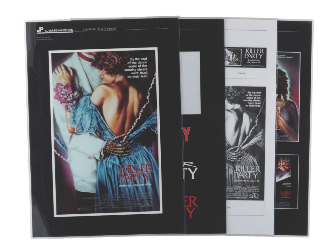 A Set of "Killer Party" Advertising Presentation Boards. (1 of 5)