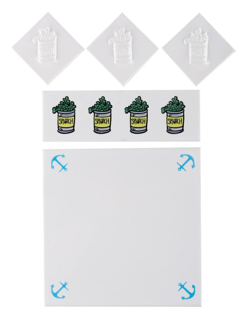 A Set of Popeye Prototype Decorative Tiles. (1 of 1)