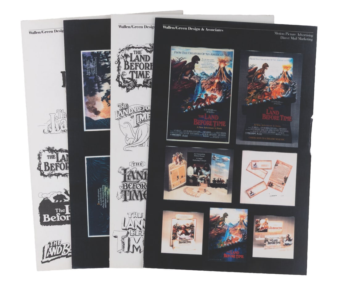 A Set of "The Land Before Time" Advertising Presentation Boards. (1 of 5)