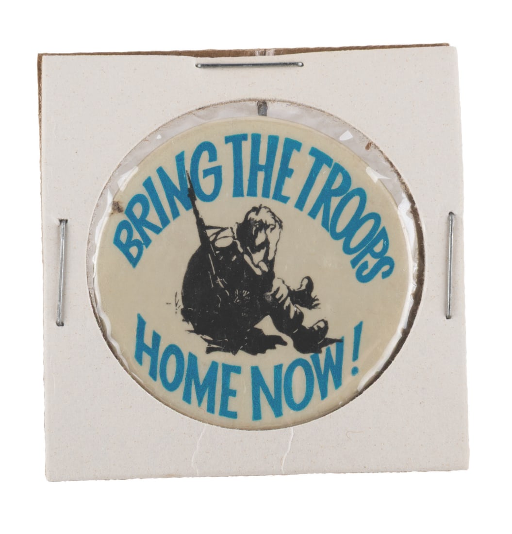 A "Bring the Troops Home Now!" Pinback Button. (1 of 1)