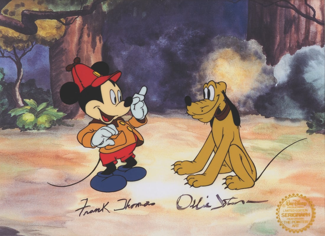 A Frank and Ollie Signed "The Pointer" Serigraph Cel. - 4