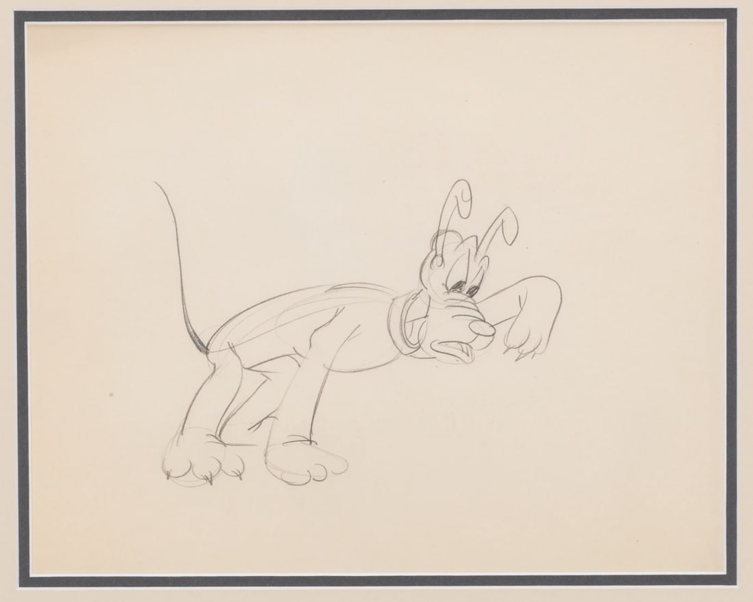 A Framed Pluto Production Drawing. - 2