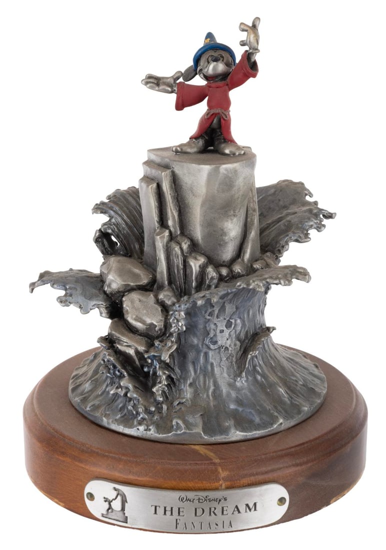 A "Fantasia" Sorcerer's Apprentice Pewter Statue. (1 of 5)