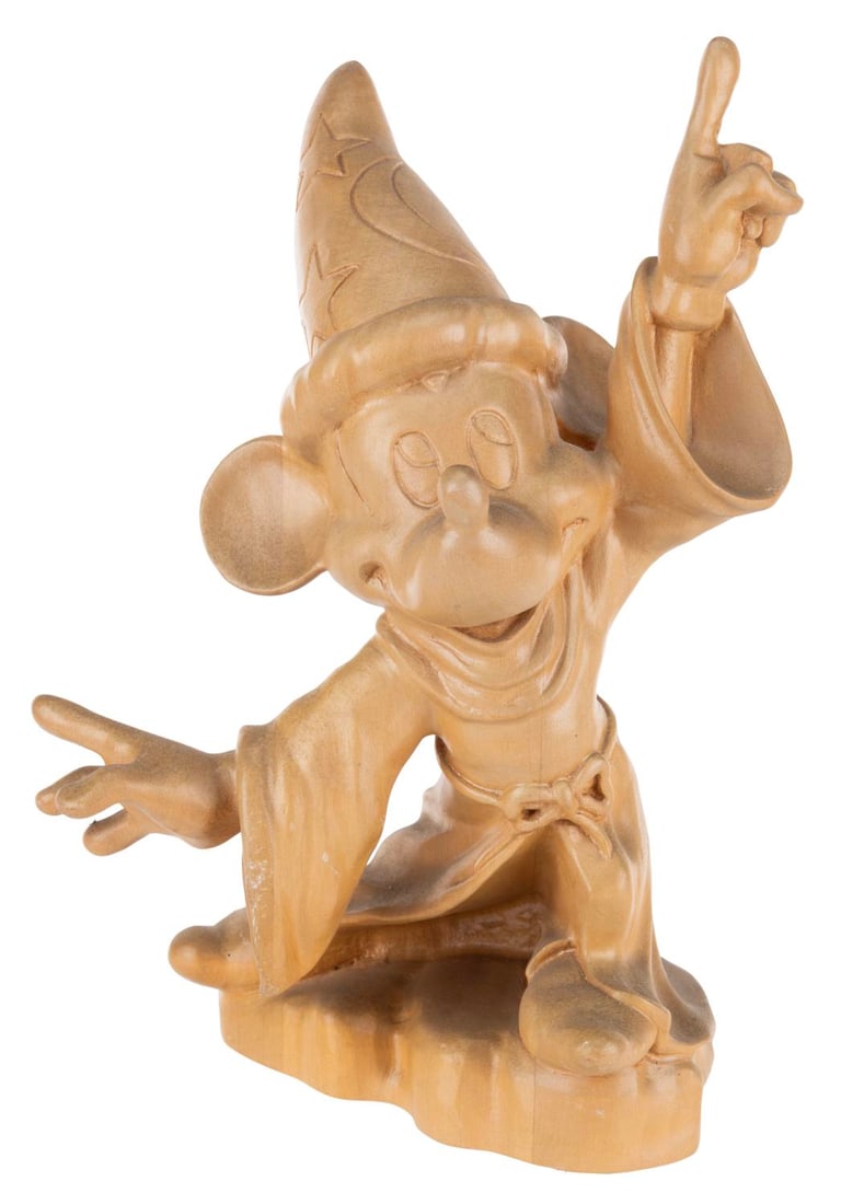 A Carved Wood Sorcerer Mickey Figurine. (1 of 4)