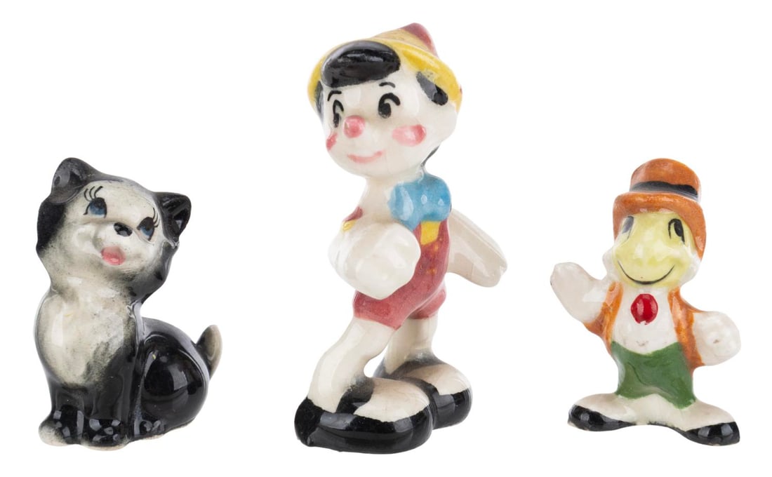 Three Evan K. Shaw "Pinocchio" Miniature Figurines. (1 of 3)