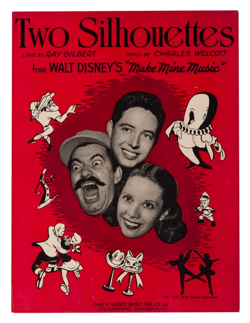"Make Mine Music" Two Silhouettes Sheet Music. (1 of 3)