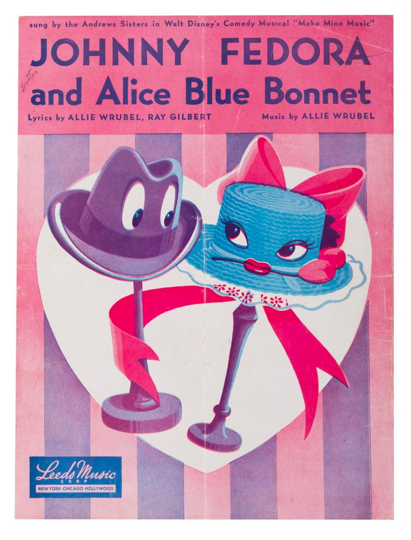 "Johnny Fedora and Alice Blue Bonnet" Sheet Music. (1 of 3)