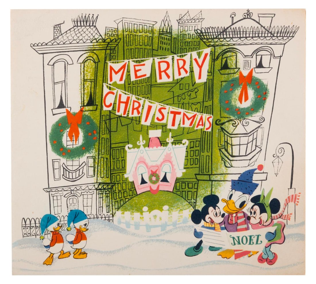 A 1951 Walt Disney Productions Christmas Card. (1 of 3)